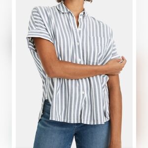 Madewell Mira Short Sleeve Button Down Top Size M